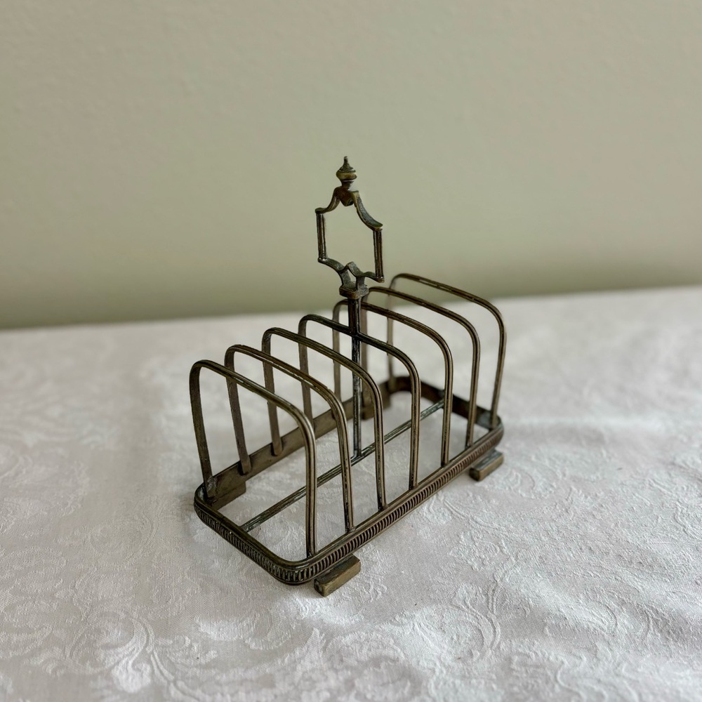 Vintage Brass Toast Holder